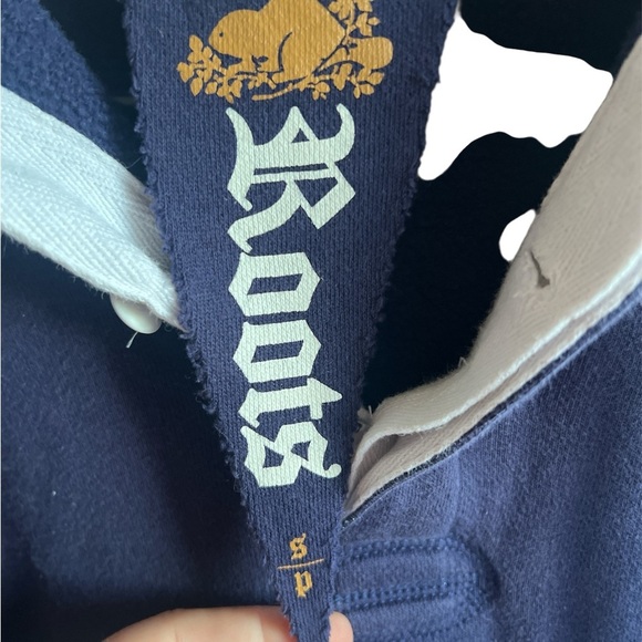 🔥 Roots Small Navy Blue & Orange Top w/ Buttons – Great Used Condition! - Picture 3 of 5